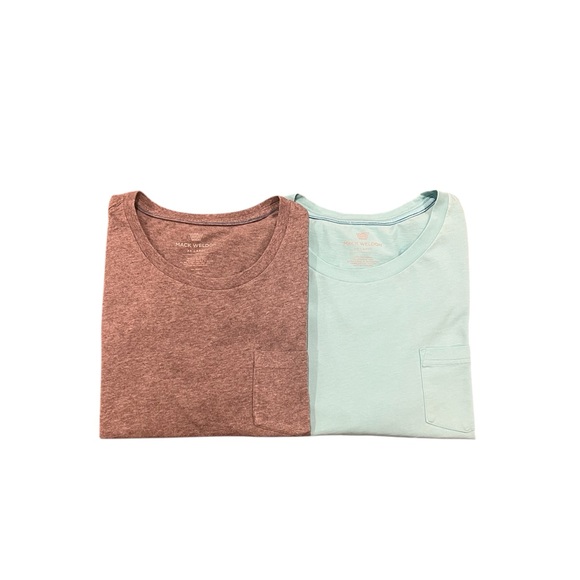 Mack Weldon Other - Mack Weldon Lot of 2 Men’s Pima Cotton Crewneck Pocket Tees Slim XXL Blue/Gray